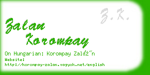 zalan korompay business card